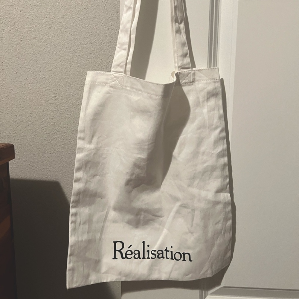 Réalisation White Tote Bag